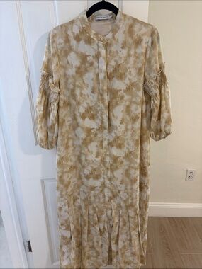 Midi Dress in Beige